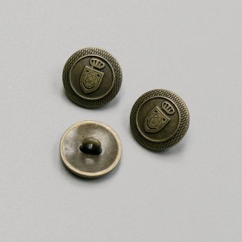 Пуговицы металлические, герб, латунь, 15 мм (010387)