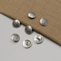 Пуговицы металлические, вензель, состаренное серебро, 18 мм (010396)