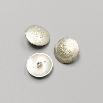 Пуговицы металлические, вензель, белое золото, 22 мм (010399)