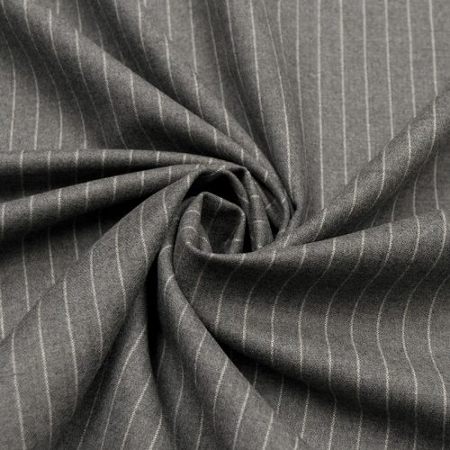 Шерсть костюмная (серый в полосочку) (010744)