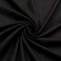 Шерсть костюмная (клетка бордо на темно-сером) (010753)