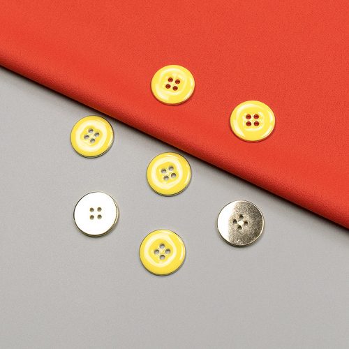 Пуговицы металлические, 20 мм, желтая эмаль – золото (010610)