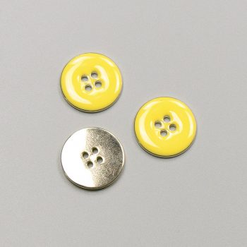 Пуговицы металлические, 20 мм, желтая эмаль – золото (010610)