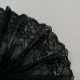 Кружево эластичное, черный, цветочный дизайн 01, 17 см (010881)