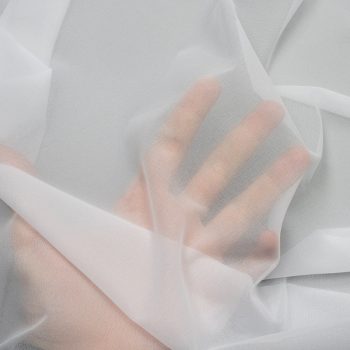 Дублерин эластичный вуаль, супер-тонкий, белый, 150 см (011076)