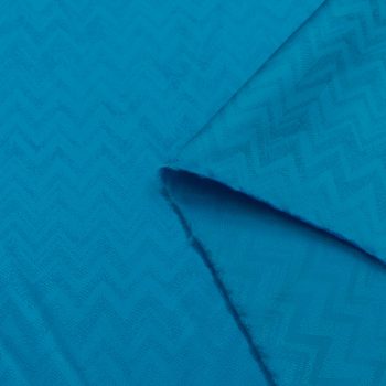 Ткань подкладочная, жаккард (лазурно-синий зигзаг) (011118)