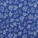 Поплин хлопковый, цветочки на синем (011442)