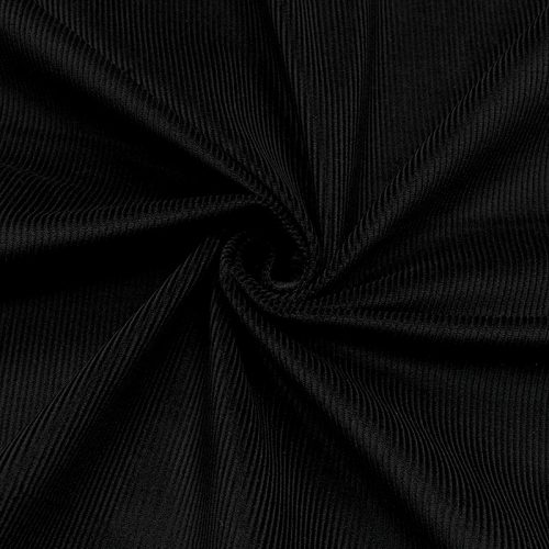 Вельвет стрейч, цвет черный (011487)