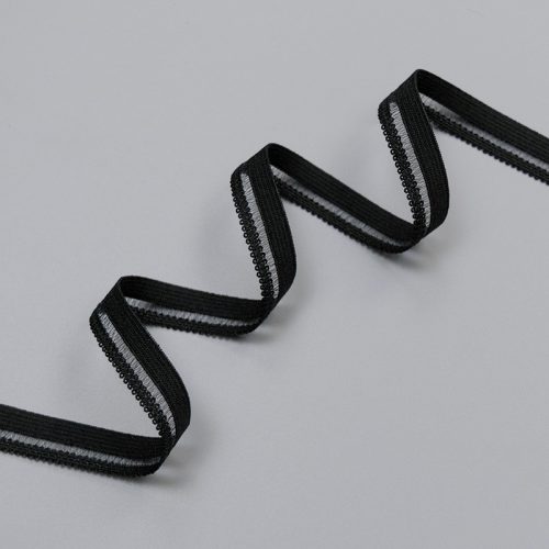 Резинка декоративная фигурная 11 мм, черный (цвет 170), 8038, M.Letizia (011429)