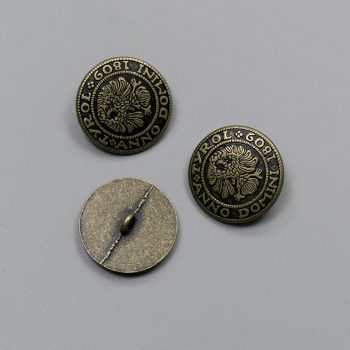 Пуговицы металлические 22  мм, герб, латунь (011504)