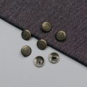 Пуговицы металлические, латунь, якорь в ободе, 15 мм (011512)