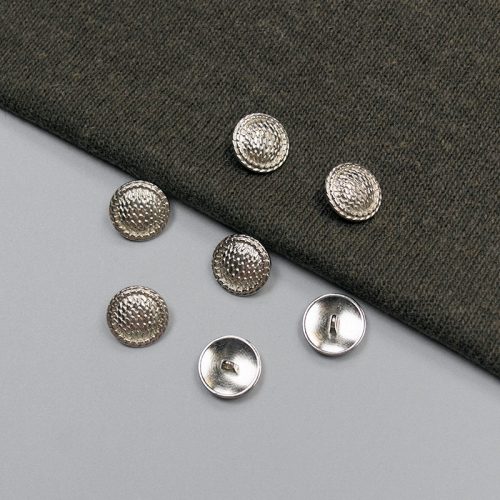 Пуговицы металлические, серебряная кобра, 17 мм (011520)