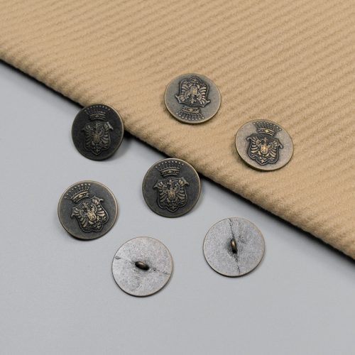 Пуговицы металлические с гербом, латунь, 27 мм (011521)