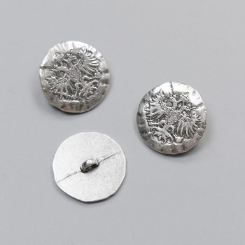 Пуговицы металлические с орлом, состаренное серебро, 22 мм (011523)