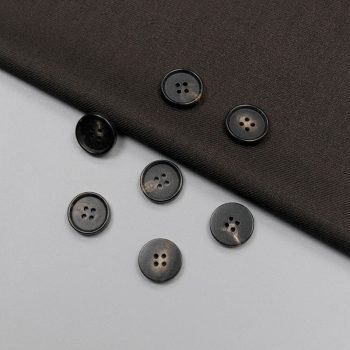 Пуговицы роговые костюмные, темно-коричневый, 15 мм (011537)