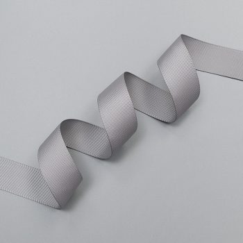 Репсовая лента полиэстер, 25 мм, silver, серый (011542)