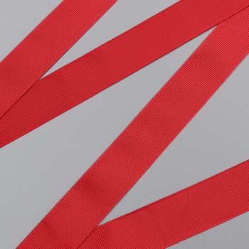 Репсовая лента, красный - red, 25 мм, Corseteria (011549)