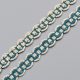 Тесьма декоративная, бежево-бирюзовый шнур, 11 мм (011596)