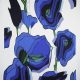 Трикотаж холодная вискоза, абстрактно-обтекаемые цветы (011696)