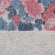 Футер хлопковый с цветочным принтом, синий-серый (011813)