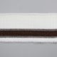 Подвяз трикотажный, молочный с серой и коричневой полосой, 8х71 см (011970)