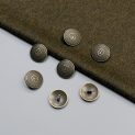 Пуговицы металлические, латунь, герб в точках, 23 мм (012089)
