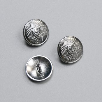 Пуговицы металлические, т.никель, герб в точках, 18 мм (012091)