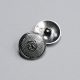 Пуговицы металлические, т.никель, герб в точках, 18 мм (012091)