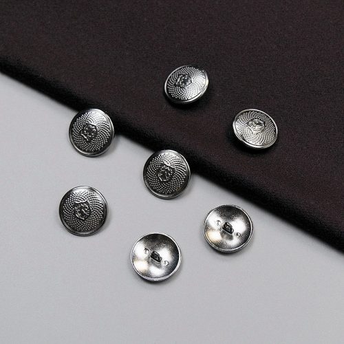 Пуговицы металлические, т.никель, герб в точках, 23 мм (012092)