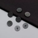 Пуговицы металлические, черный, монета, 23 мм (012093)