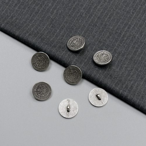 Пуговицы металлические, серебро, монета, 18 мм (012095)
