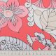 Трикотаж микрофибра с цветочным узором, кораллово-розовый (012171)