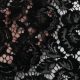 Кружево эластичное широкое, черная роза (012219)