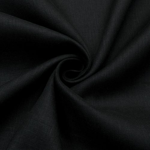 Лен натуральный, цвет черный (012232)
