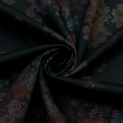 Трикотаж джерси вискозный, сумрачные цветы на черном (012233)