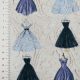 Трикотаж вискозный набивной, сине-голубые платья (012284)