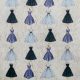 Трикотаж вискозный набивной, сине-голубые платья (012284)