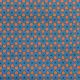 Креп шерстяной стрейч с ретро-узором, оранжево-синий (012288)