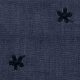 Джинс шанжан с вышивкой, темно-синий в цветочек (012294)
