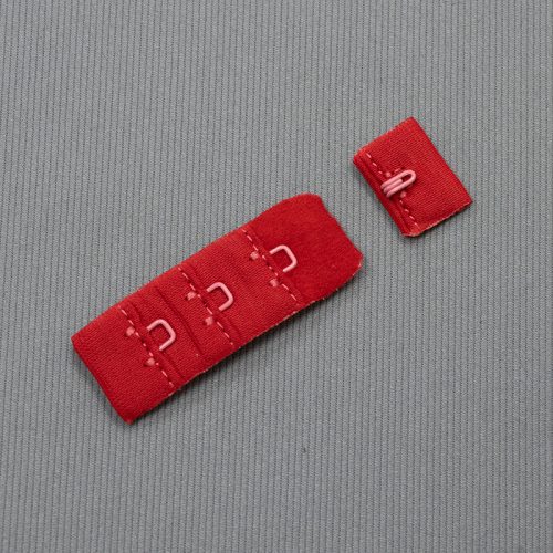Застежка крючки и петли, 19 мм, 3 ряда, красный (009595)