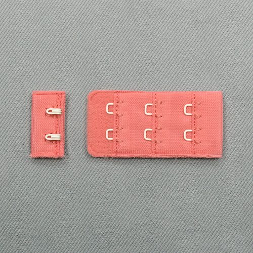 Застежка крючки и петли, 28 мм, 3 ряда, розовая раковина (009122)