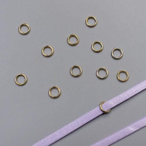 Кольцо металлическое для бюстгальтера, золото, 6 мм (011276)