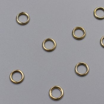 Кольцо металлическое для бюстгальтера, золото, 6 мм (011276)