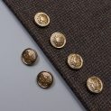 Пуговицы металлические, золотой герб, 22 мм (011743)