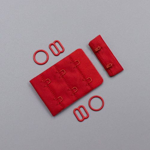 Набор - кольца, регуляторы и застежка, красный, 10 мм (012097)