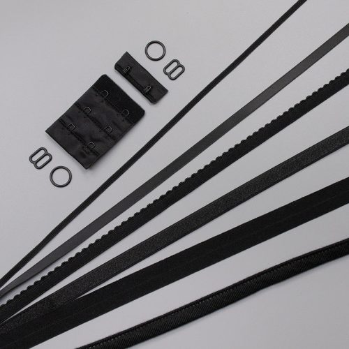 Набор фурнитуры для белья, черный 10 мм, 9 артикулов (012111)