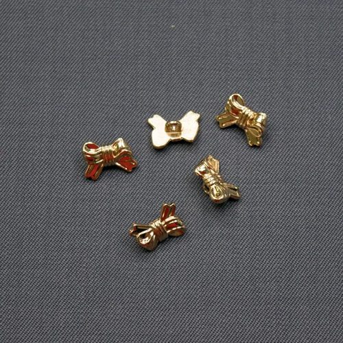 Пуговицы металлические, золото-бантик, 18 мм (004976)