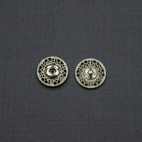 Кнопки пришивные металлические 21 мм, серебро (004950)