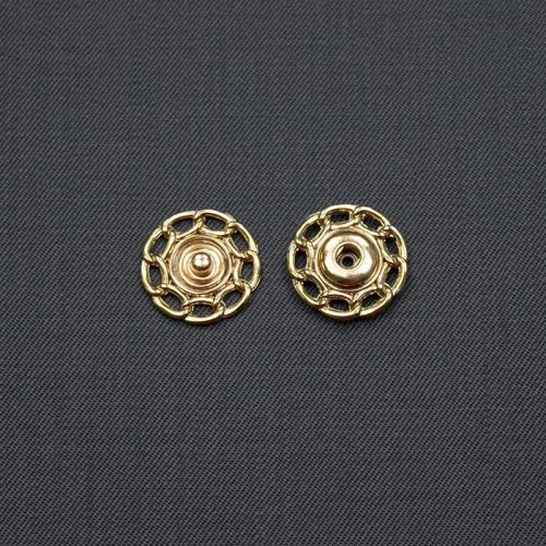 Кнопки пришивные металлические 20 мм, золото (004952)