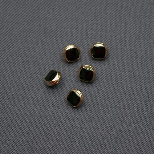 Пуговицы металлические, золото-черная эмаль, 11 мм (004967)